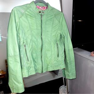 SAKI Green Leather Jacket